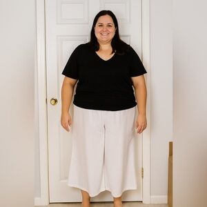 White Wide-Leg Pants